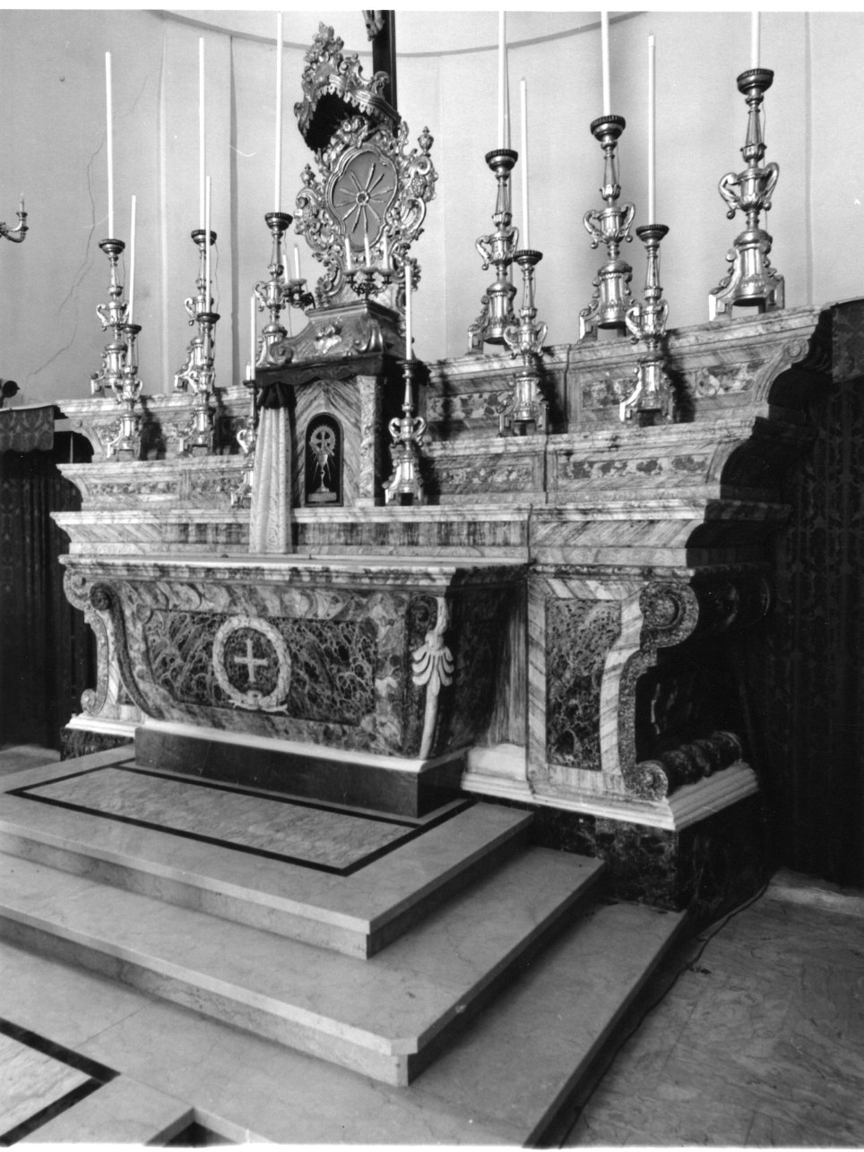 altare maggiore, opera isolata - bottega lombarda (ultimo quarto sec. XVIII)