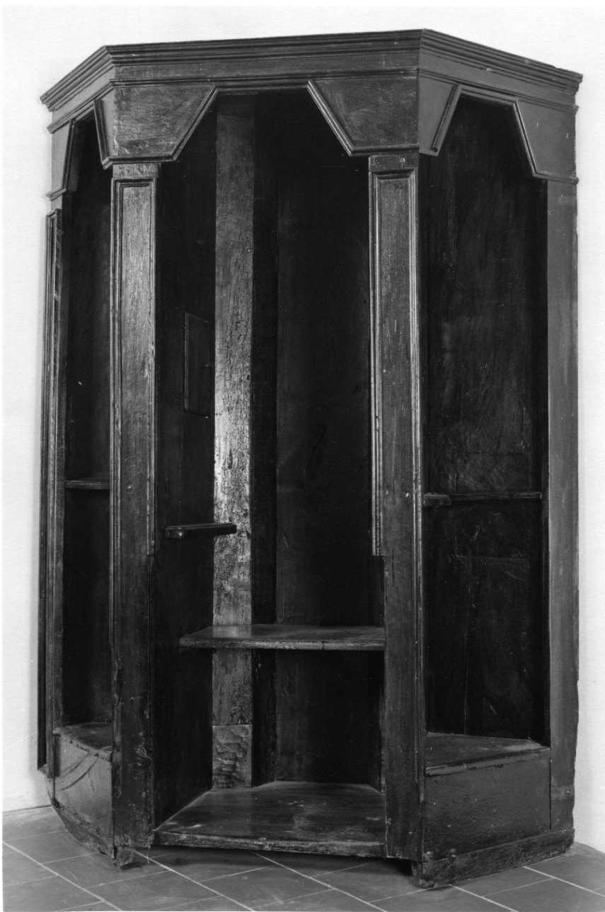 confessionale, opera isolata - bottega astigiana (fine/inizio secc. XVII/ XVIII)