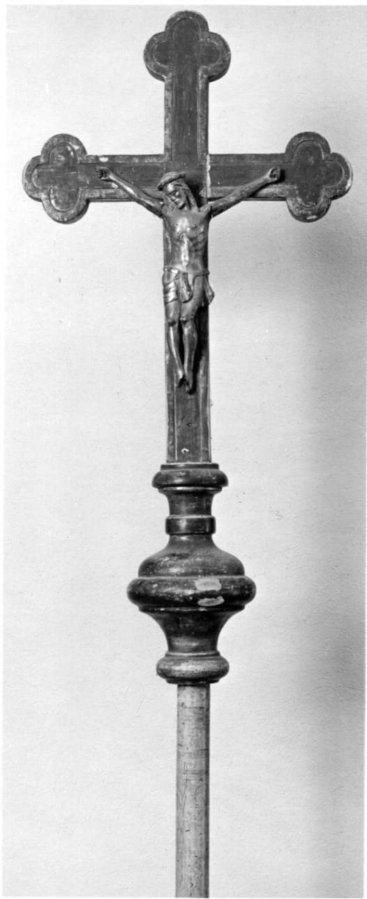 Cristo crocifisso dolente (croce processionale, opera isolata) - ambito astigiano (sec. XIX)