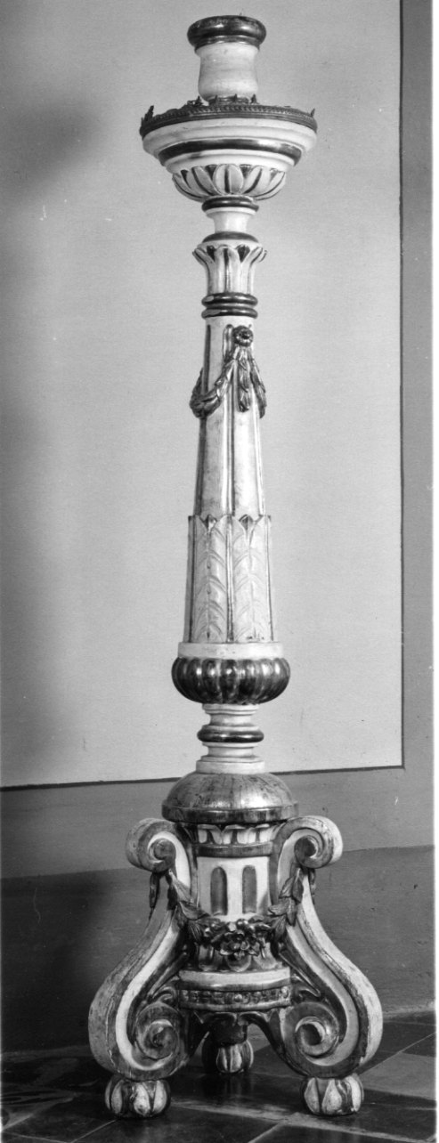 candelabro, opera isolata - bottega lombardo-piemontese (prima metà sec. XIX)