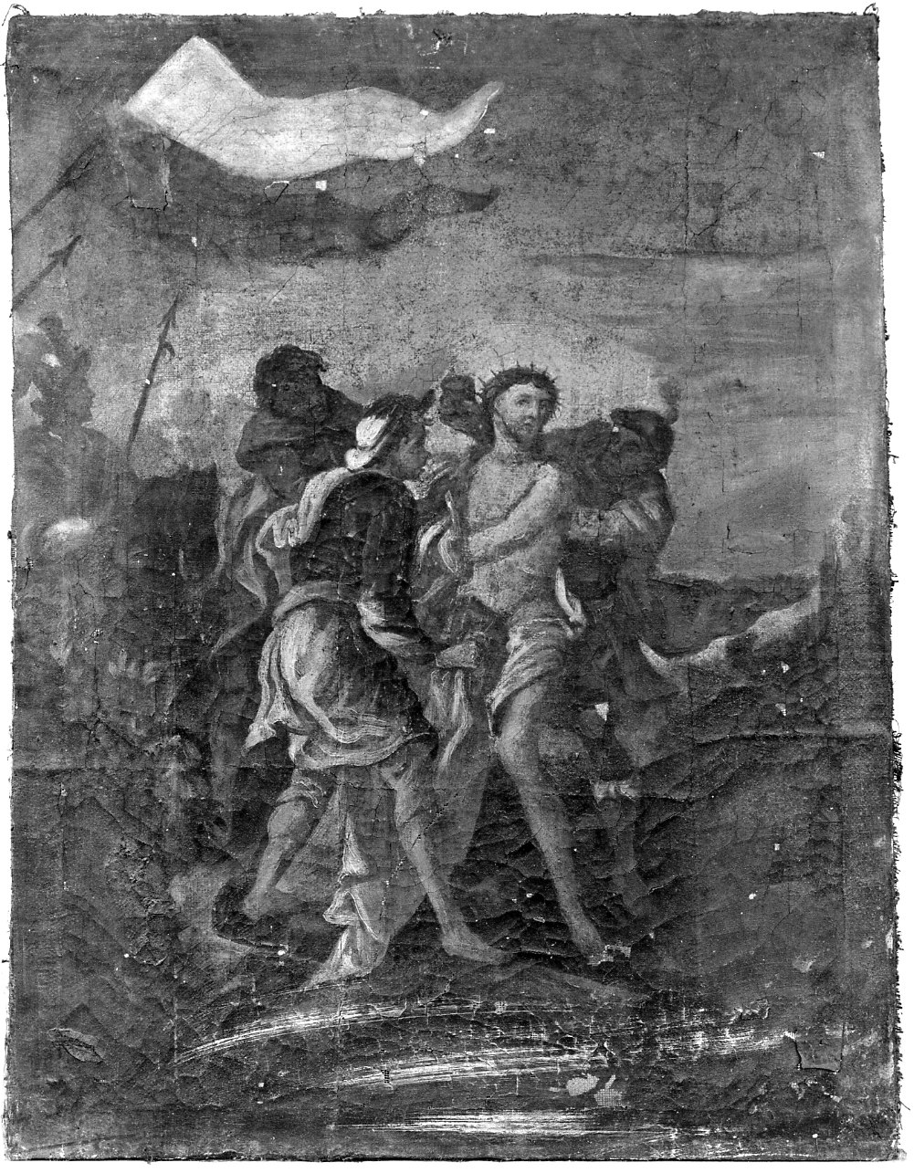 stazione X: Gesù spogliato e abbeverato di fiele (dipinto) - ambito piemontese (ultimo quarto sec. XVIII)
