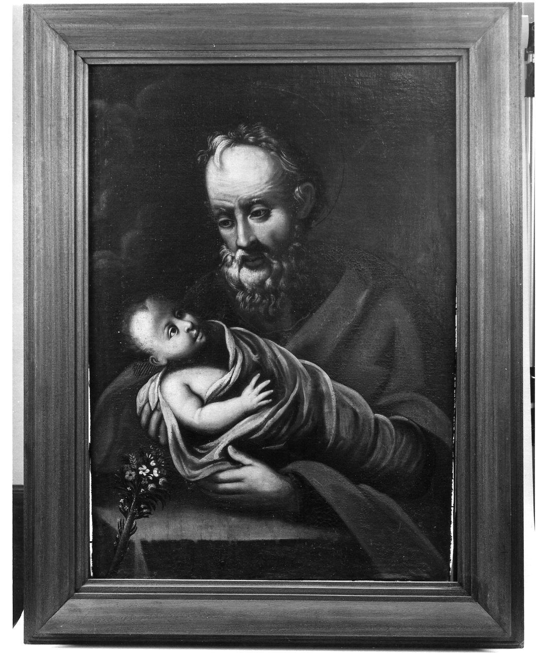 San Giuseppe e Gesù Bambino (dipinto, opera isolata) - ambito piemontese (seconda metà sec. XVII)
