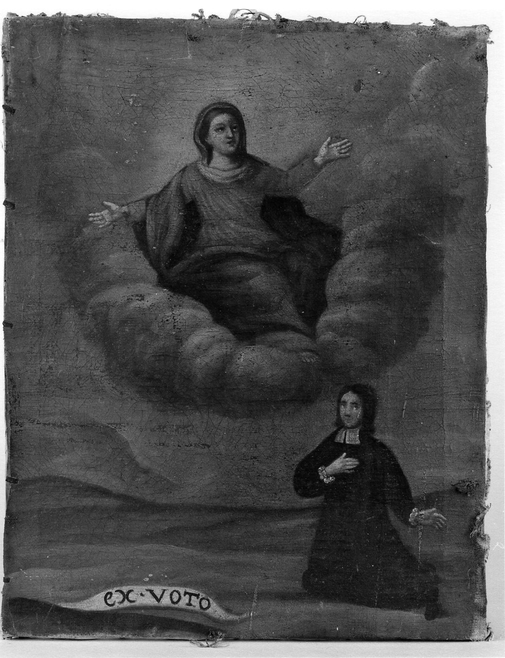 apparizione della Madonna Assunta a devota (ex voto, opera isolata) - ambito piemontese (primo quarto sec. XIX)