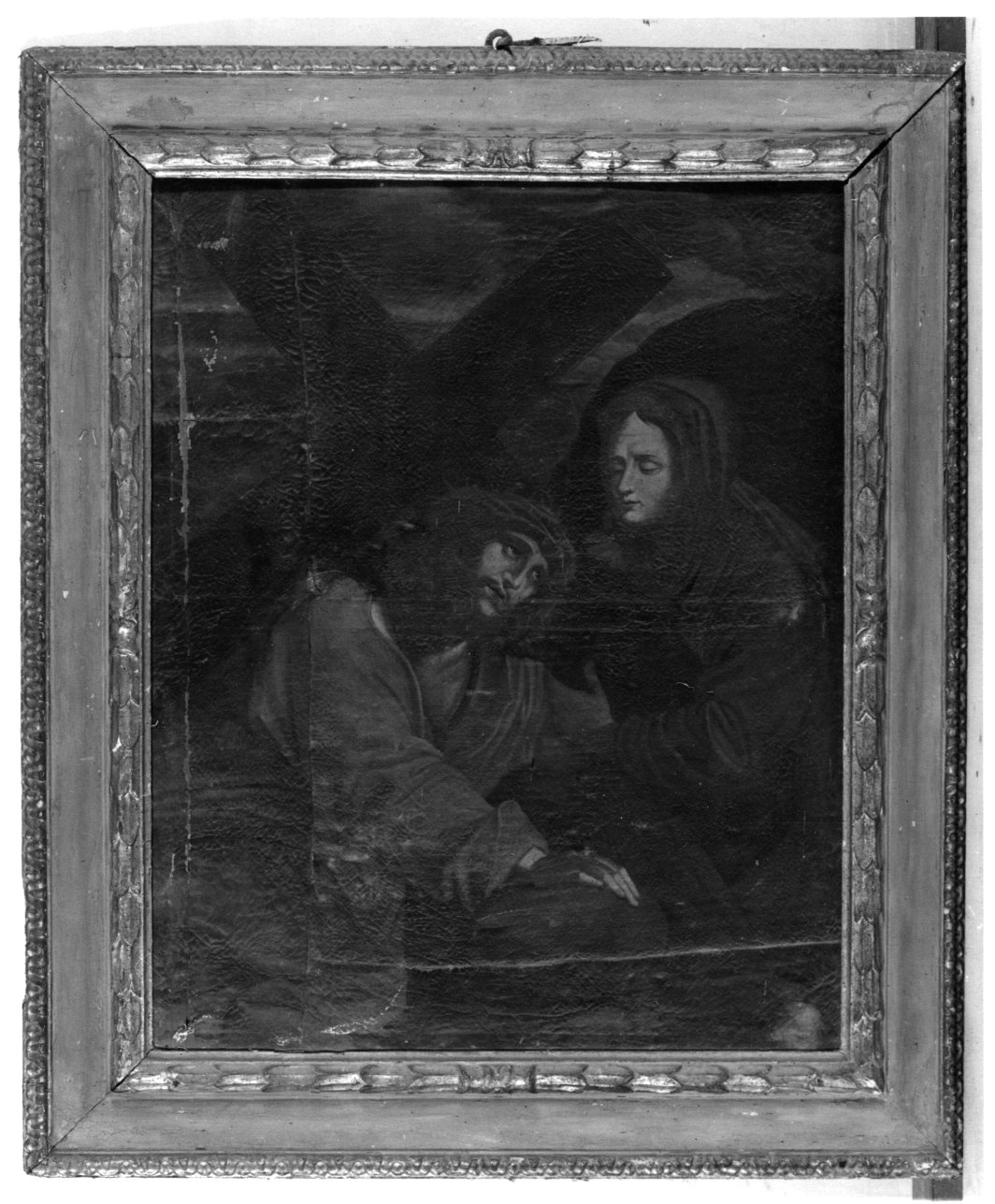 Santa Veronica sostiene il Cristo (dipinto, opera isolata) - ambito ligure-piemontese (fine/inizio secc. XVII/ XVIII)