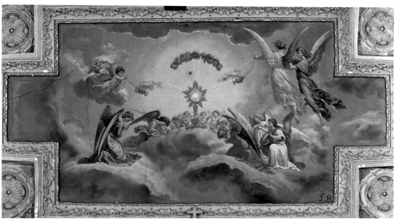 trionfo dell'Eucaristia e Santi (dipinto, ciclo) di Giorgis B (sec. XX)