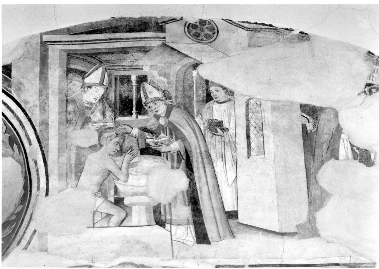 battesimo di San Martino (dipinto) - ambito piemontese (fine sec. XIV)