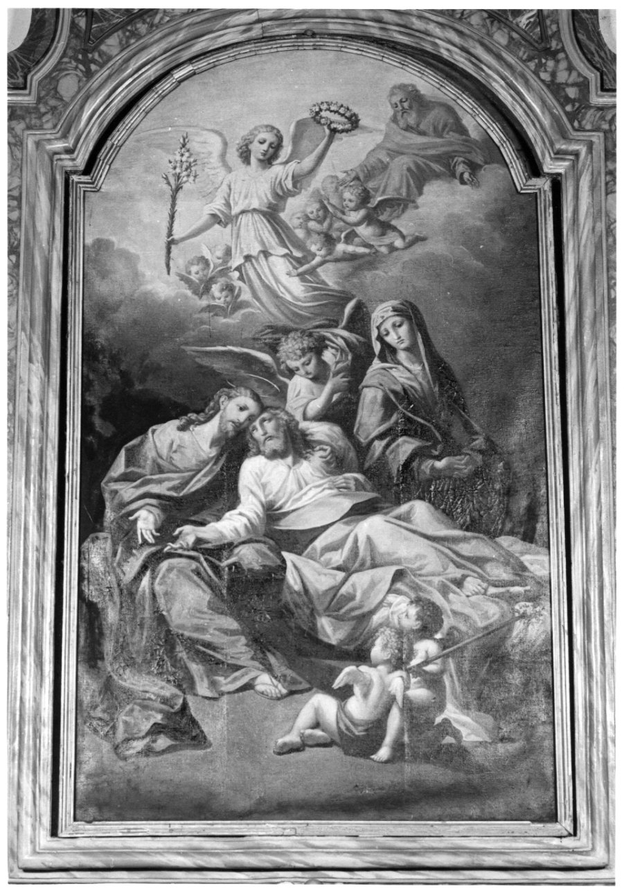 morte di San Giuseppe (dipinto, opera isolata) di Arduino Eugenio (attribuito) (seconda metà sec. XIX)