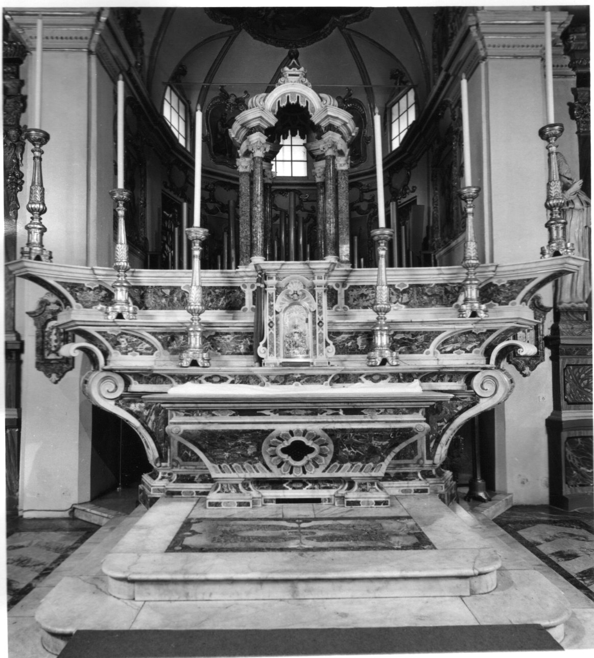 altare maggiore, opera isolata - bottega liguro-piemontese (sec. XVIII)