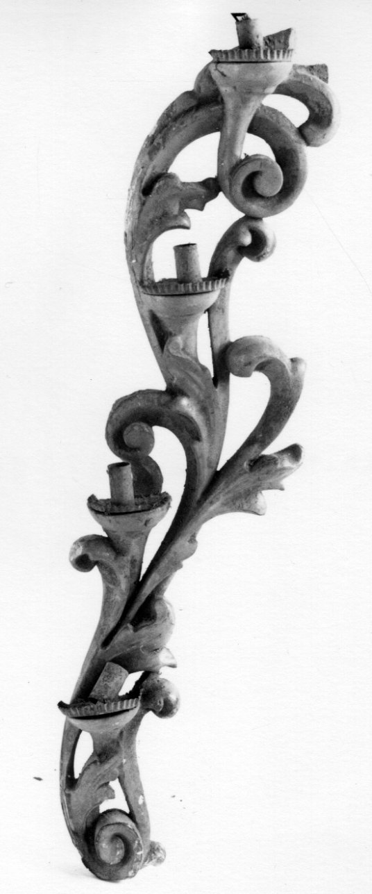 candelabro, frammento - bottega piemontese (seconda metà sec. XIX)