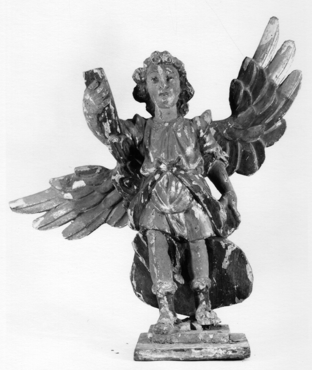 angelo (candelabro - a statuetta, serie) - bottega ligure (prima metà sec. XVIII)
