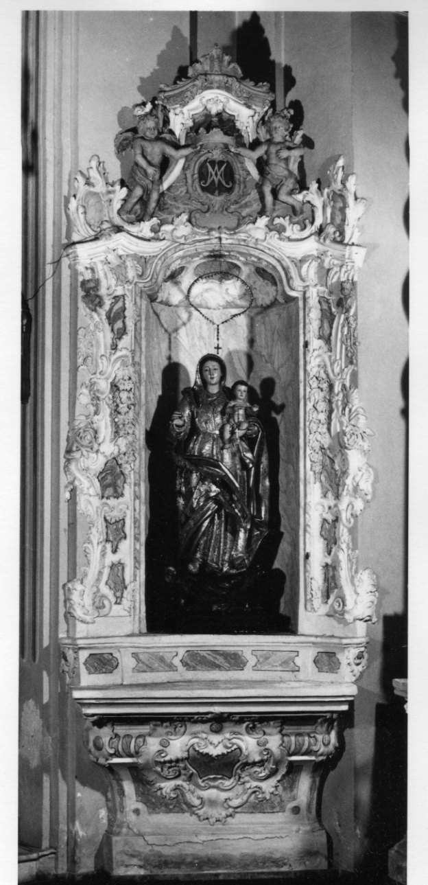motivi decorativi a finti marmi con angeli (altare, opera isolata) - bottega ligure (seconda metà sec. XVIII)
