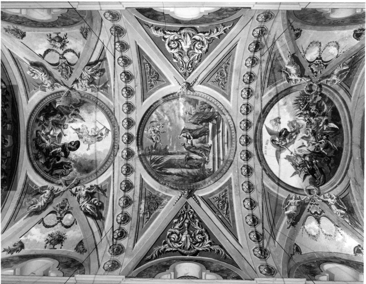 motivi decorativi architettonici e vegetali con angeli (decorazione pittorica, complesso decorativo) di Arduino Eugenio (seconda metà sec. XIX)