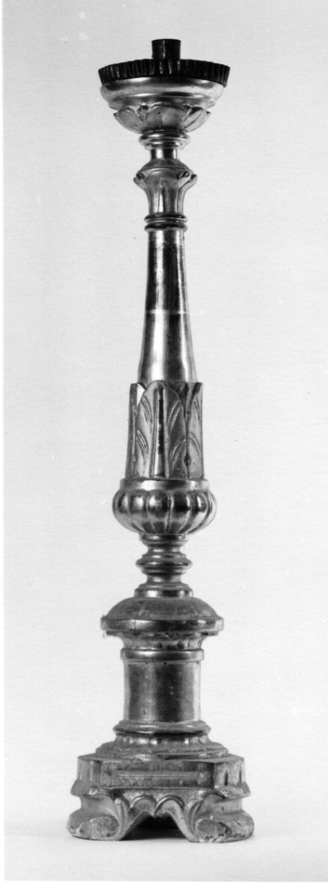 candeliere d'altare, serie di Prinotti Costantino (bottega) (fine/inizio secc. XIX/ XX)
