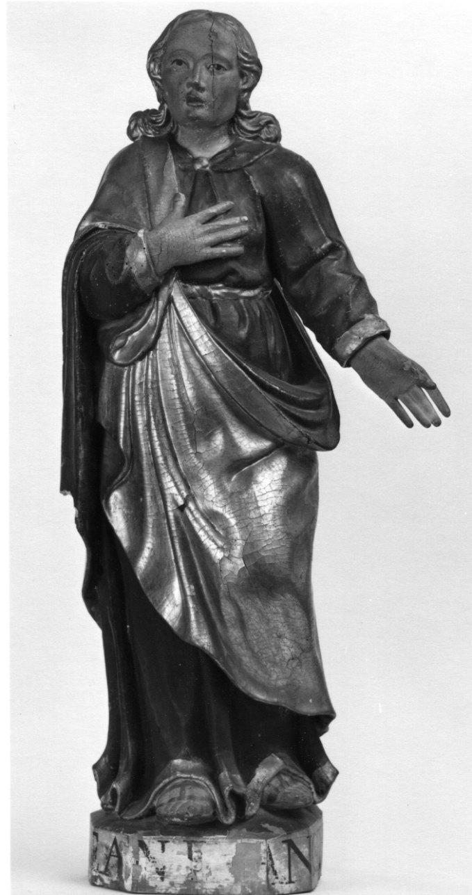 San Giovanni evangelista (statuetta, opera isolata) - bottega savoiardo-piemontese (seconda metà sec. XVII)