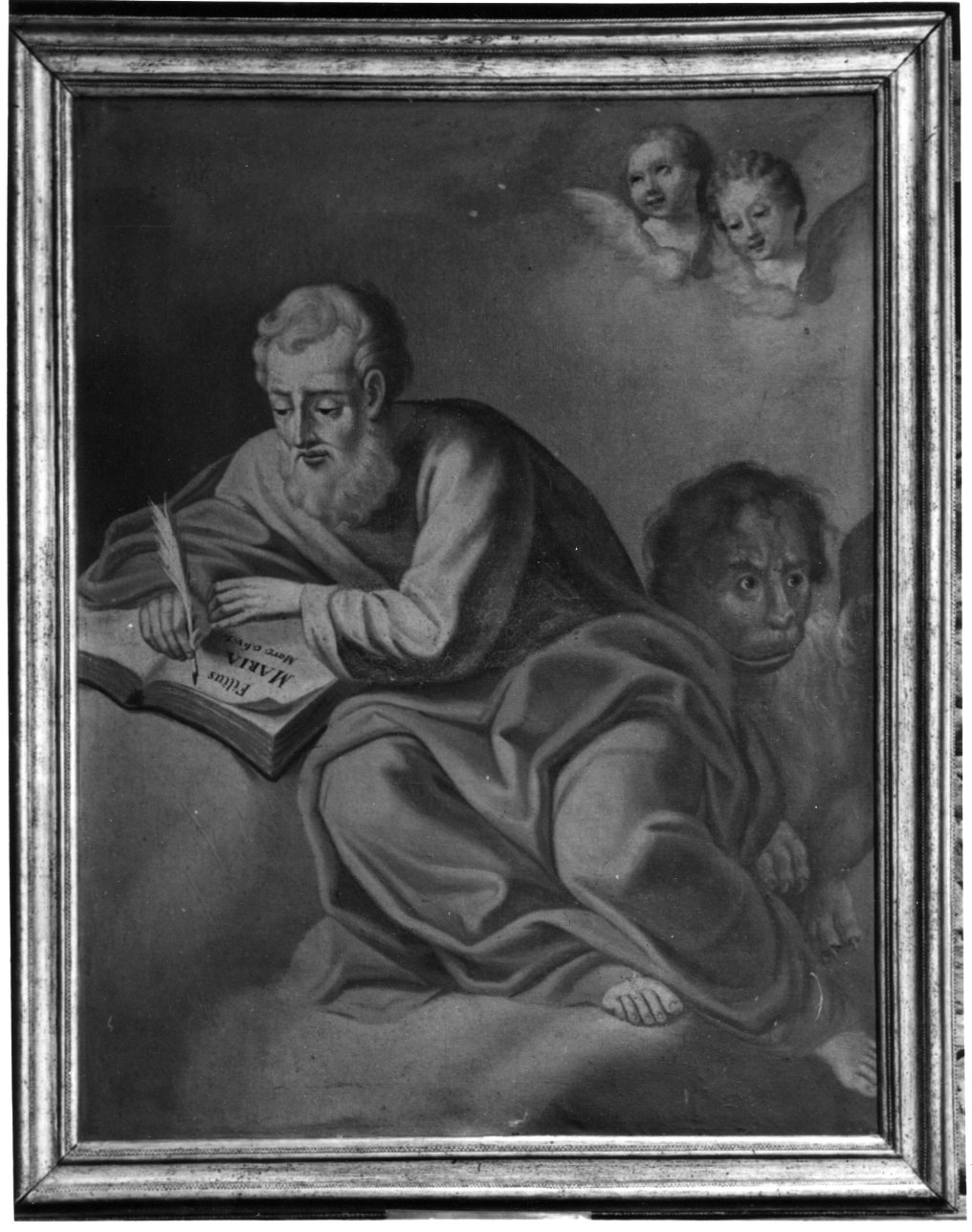 San Marco scrive il vangelo (dipinto, opera isolata) - ambito piemontese (fine/inizio secc. XVIII/ XIX)
