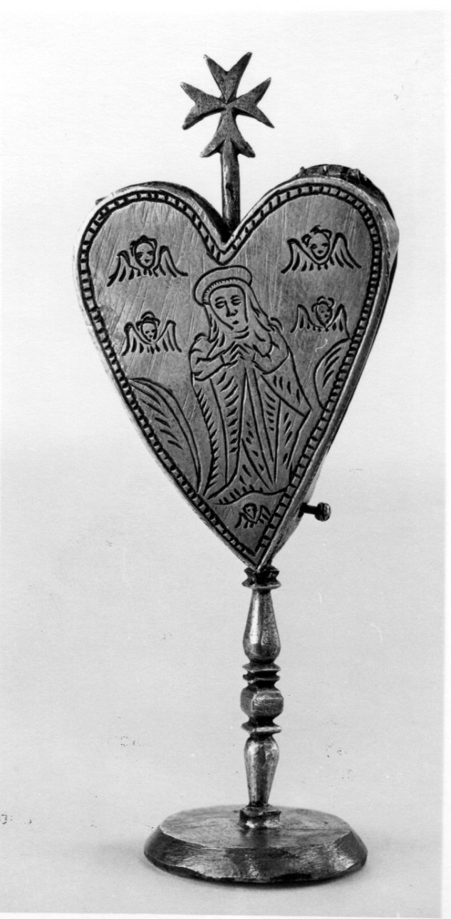 Madonna Addolorata con Cristo crocifisso (reliquiario, opera isolata) - bottega piemontese (prima metà sec. XVIII)