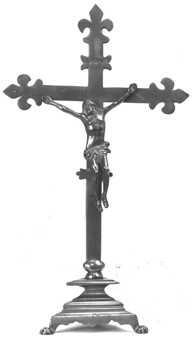 Cristo crocifisso (croce da tavolo, opera isolata) - bottega piemontese (ultimo quarto, primo quarto sec. XIX, sec. XX)