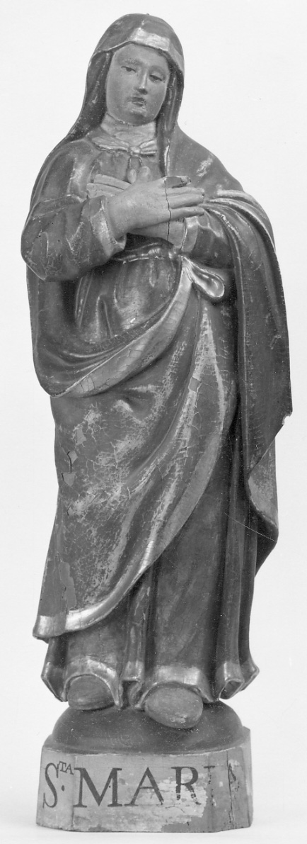 Madonna (statuetta, opera isolata) - bottega savoiardo-piemontese (seconda metà sec. XVII)