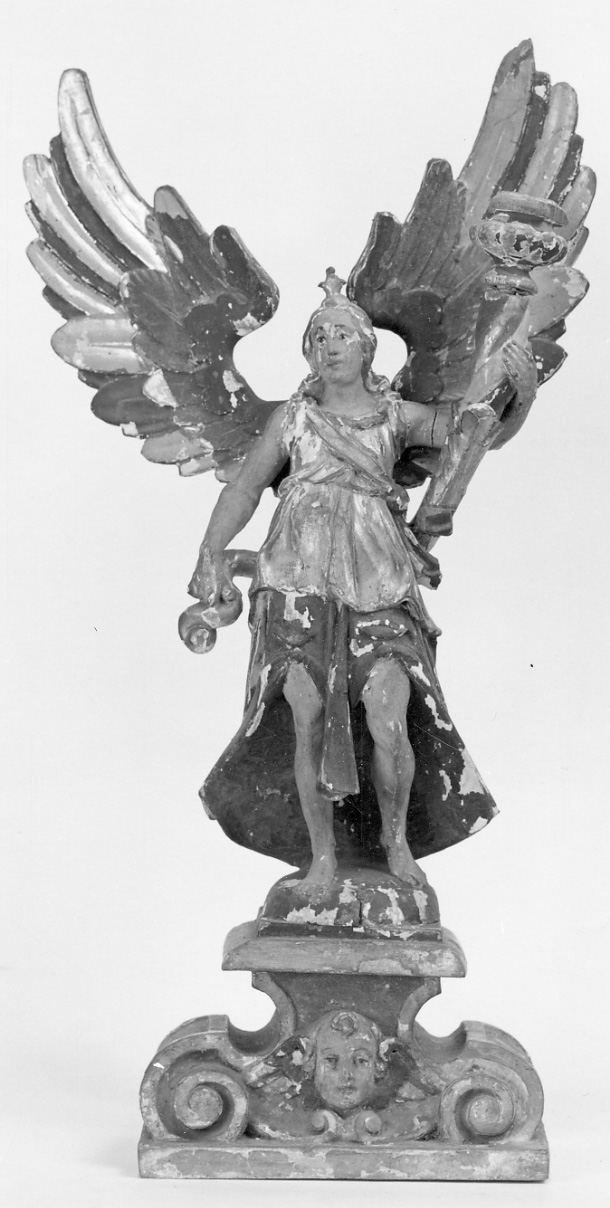 angelo reggicandelabro (scultura, serie) - bottega savoiardo-piemontese (seconda metà sec. XVII)