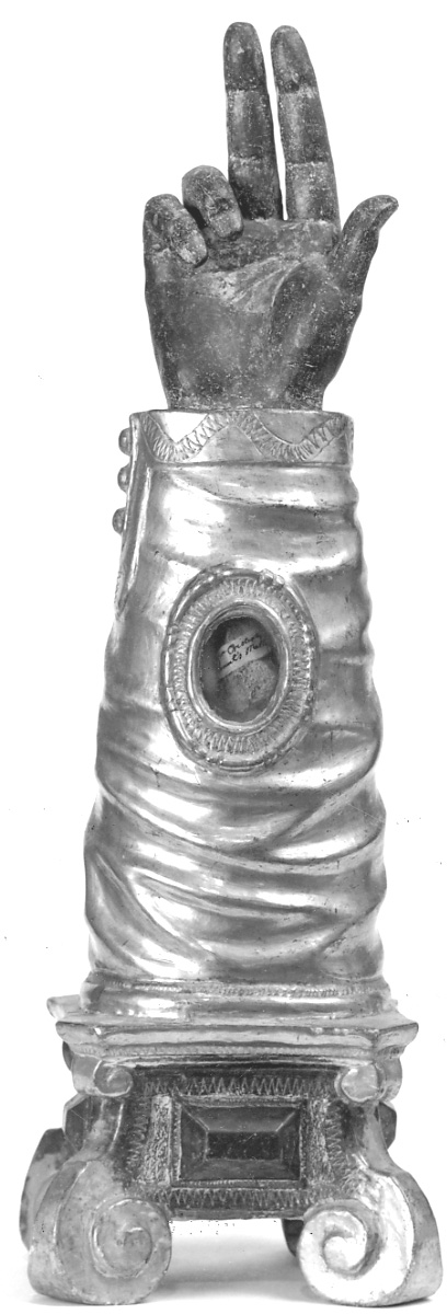 reliquiario antropomorfo - a braccio, opera isolata - bottega savoiardo-piemontese (sec. XVII)