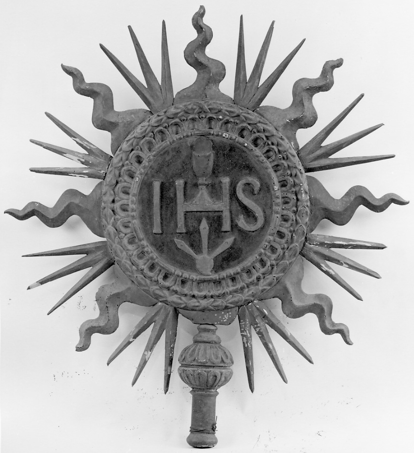monogramma cristologico (emblema di confraternita, opera isolata) - bottega savoiardo-piemontese (prima metà sec. XIX)