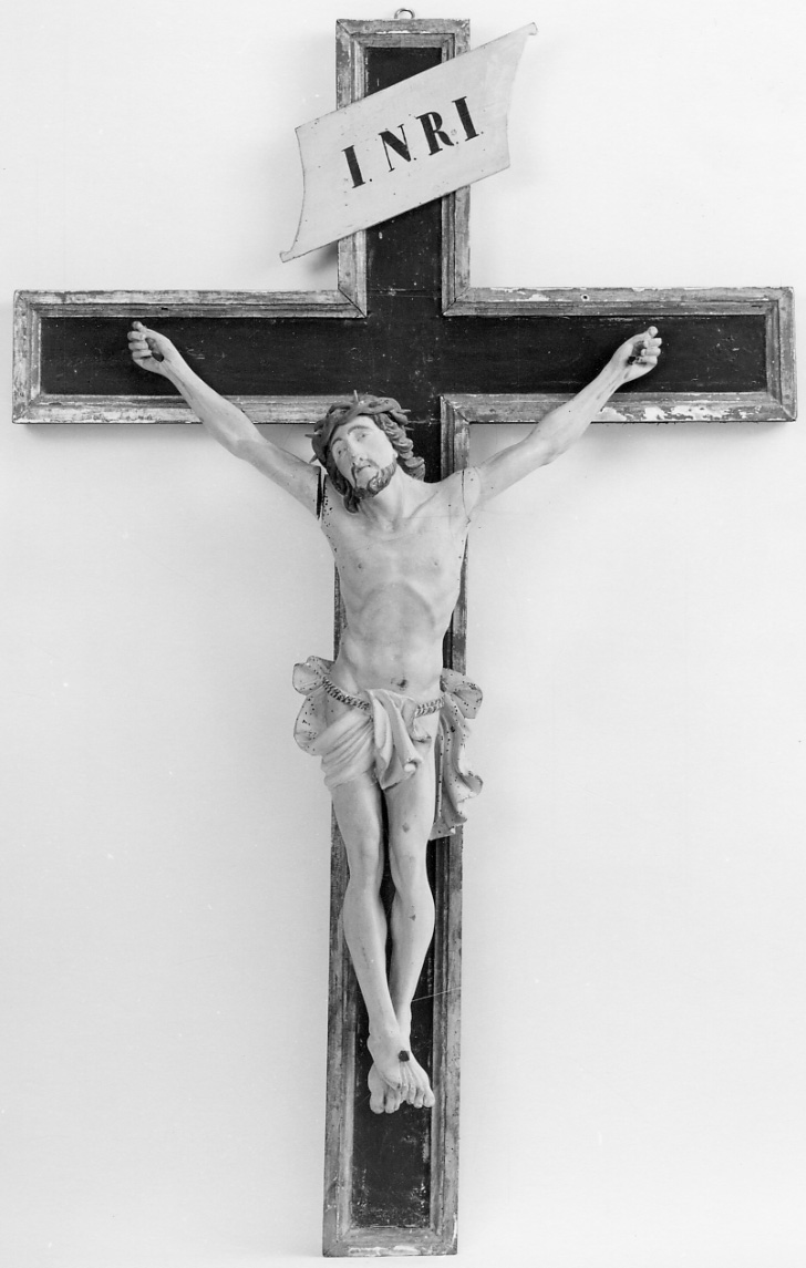 Cristo crocifisso (crocifisso, opera isolata) - bottega savoiardo-piemontese (seconda metà sec. XVIII)