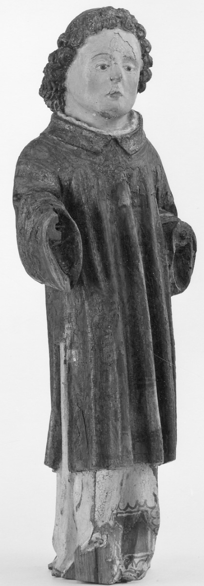 Santo Stefano (statua, opera isolata) - bottega savoiardo-piemontese (seconda metà sec. XV)