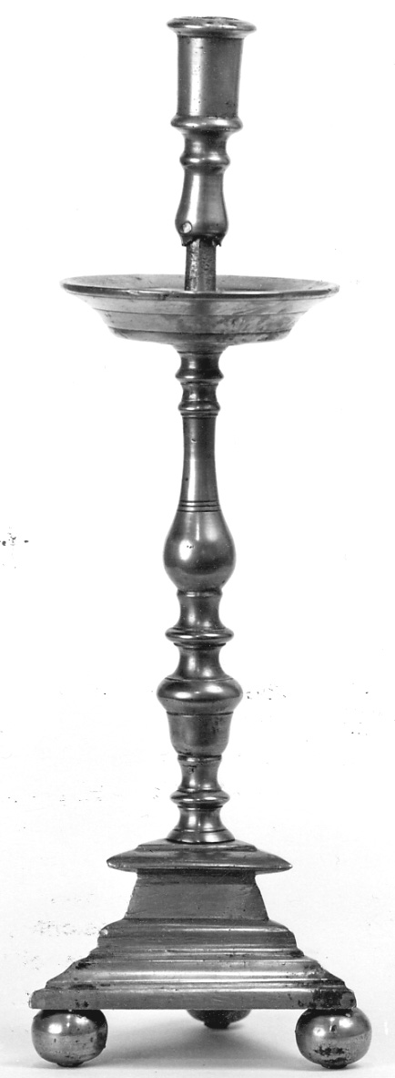 candeliere d'altare, opera isolata - bottega italiana (fine/inizio secc. XIX/ XX)