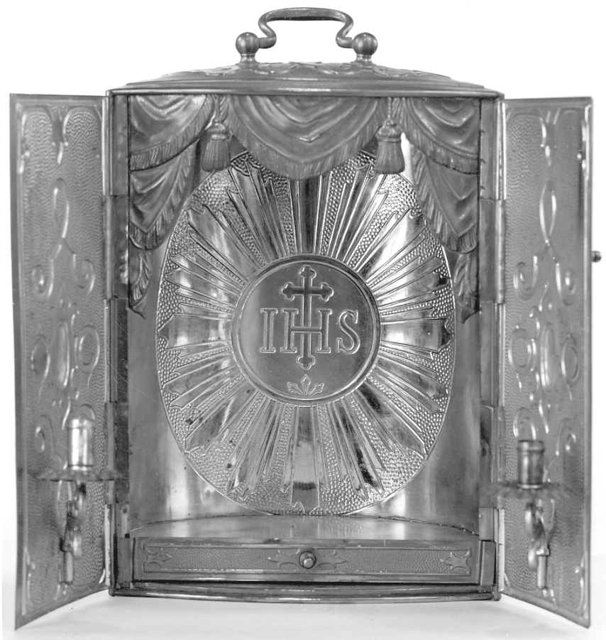 tabernacolo portatile, opera isolata - bottega italiana (fine sec. XIX)