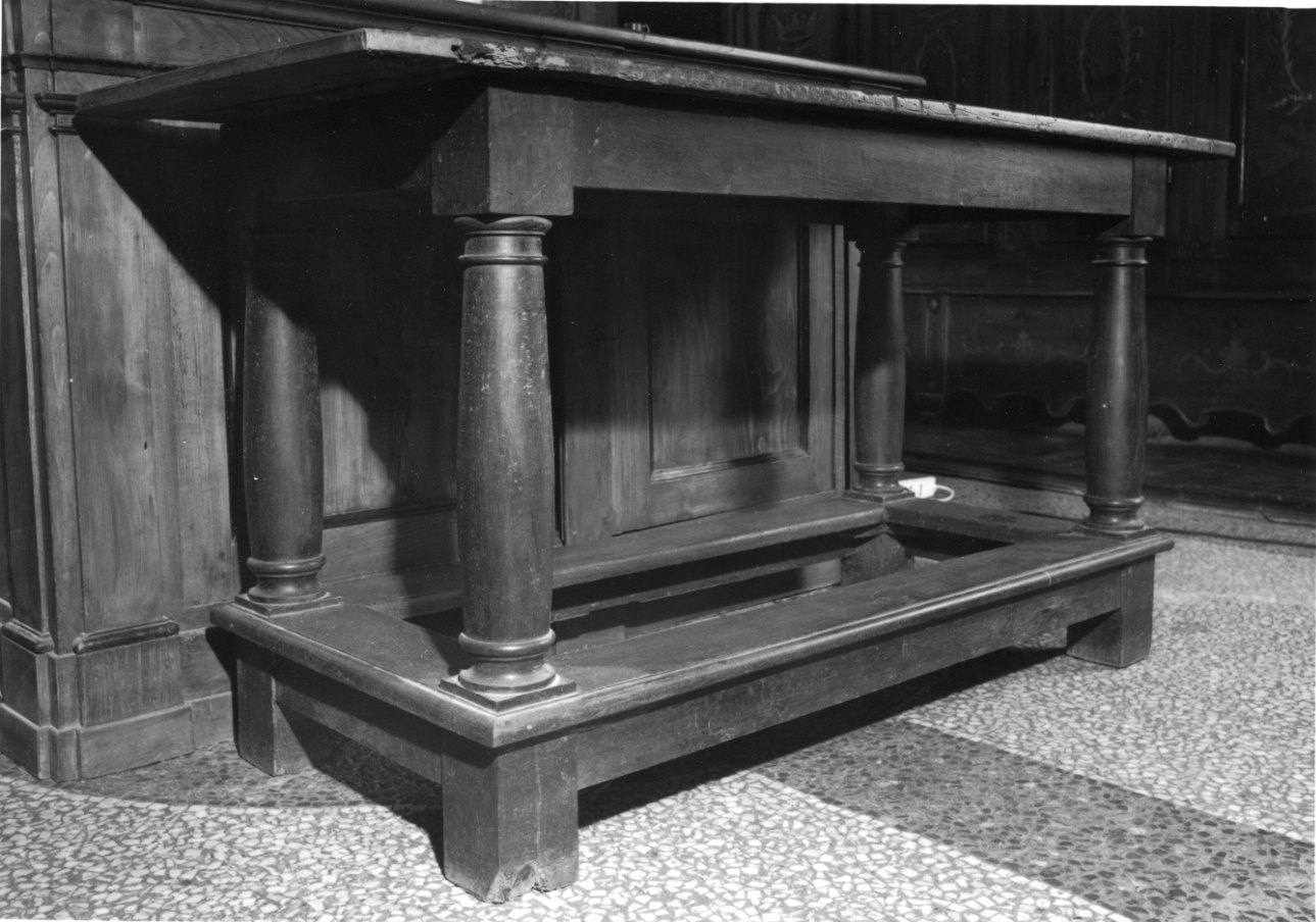 tavolo, opera isolata - bottega della Valle di Susa (metà sec. XIX)