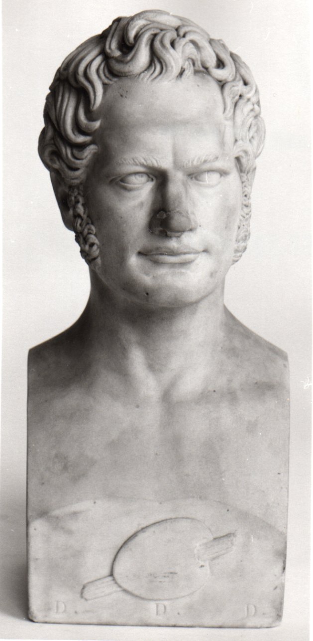 busto ritratto di Giovanni Battista Biscarra (busto, opera isolata) di Pierotti Francesco (sec. XIX)