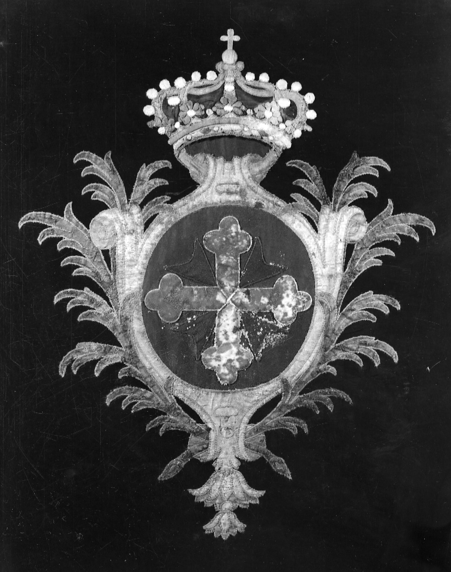 stemma dell'Ordine Mauriziano (stendardo processionale, opera isolata) - manifattura piemontese (inizio sec. XIX)