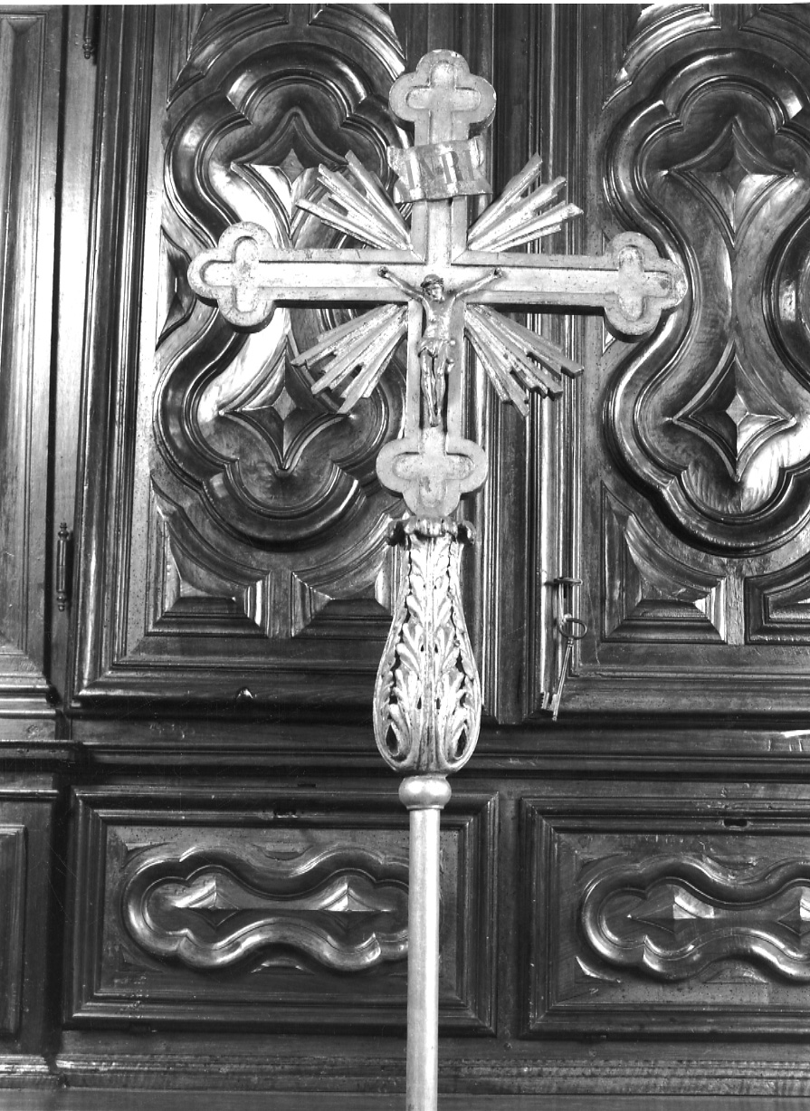 Cristo crocifisso (croce processionale, opera isolata) - bottega piemontese (metà sec. XIX)