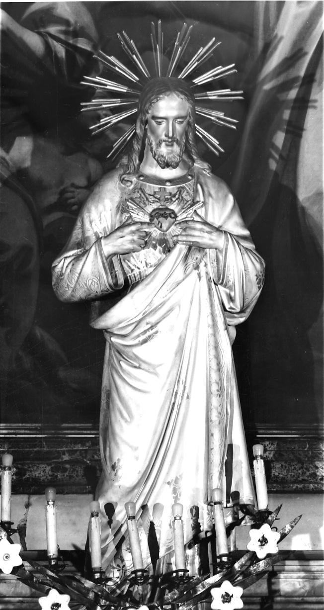 Sacro Cuore di Gesù (statua, opera isolata) - bottega piemontese (seconda metà sec. XIX)
