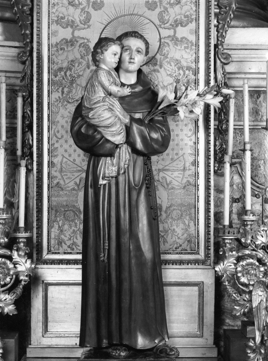 Sant'Antonio da Padova con il bambino (statua, opera isolata) - ambito piemontese (seconda metà sec. XIX)