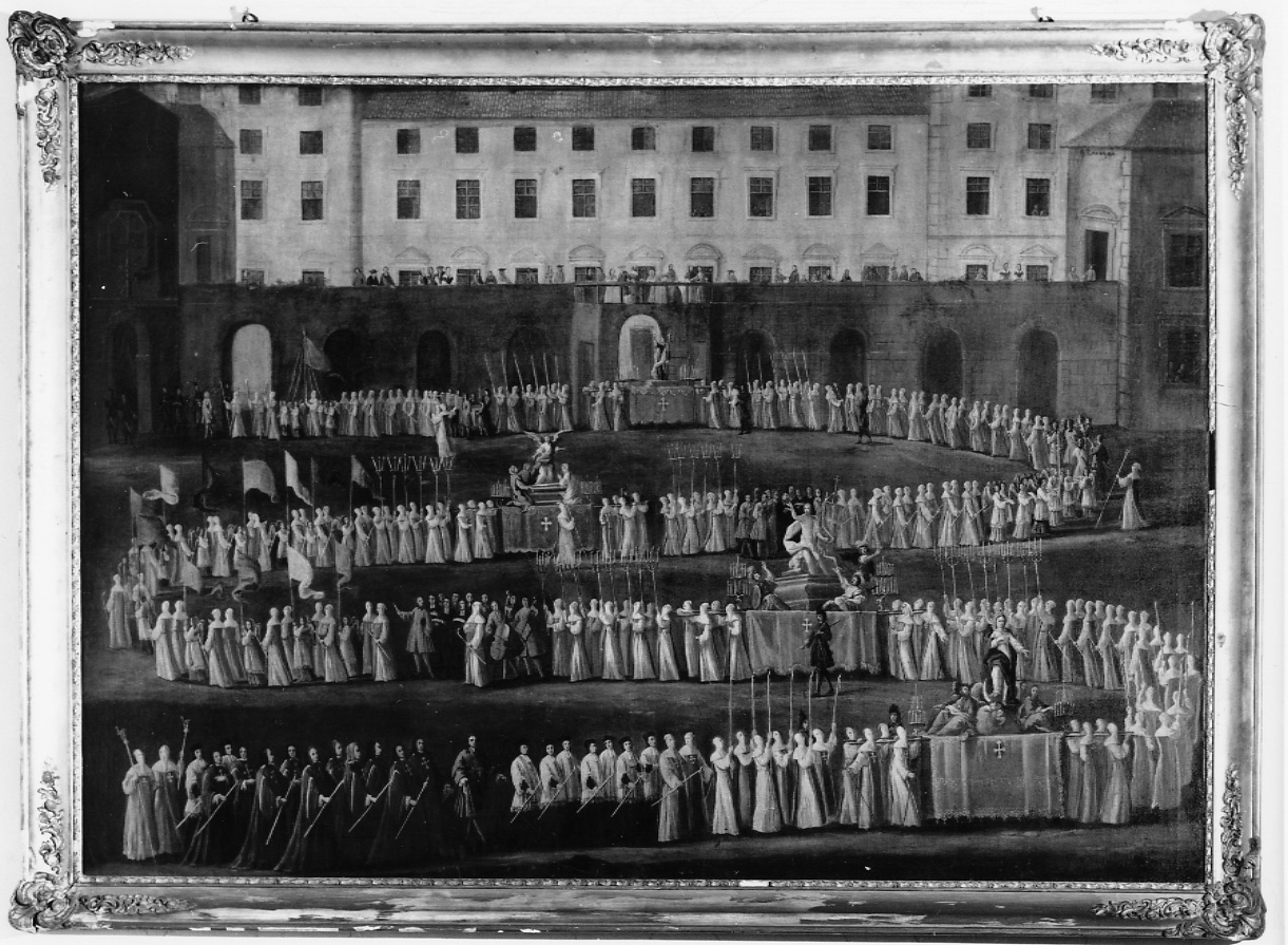 processione mauriziana (dipinto, opera isolata) di Lasagno A (primo quarto sec. XVIII)