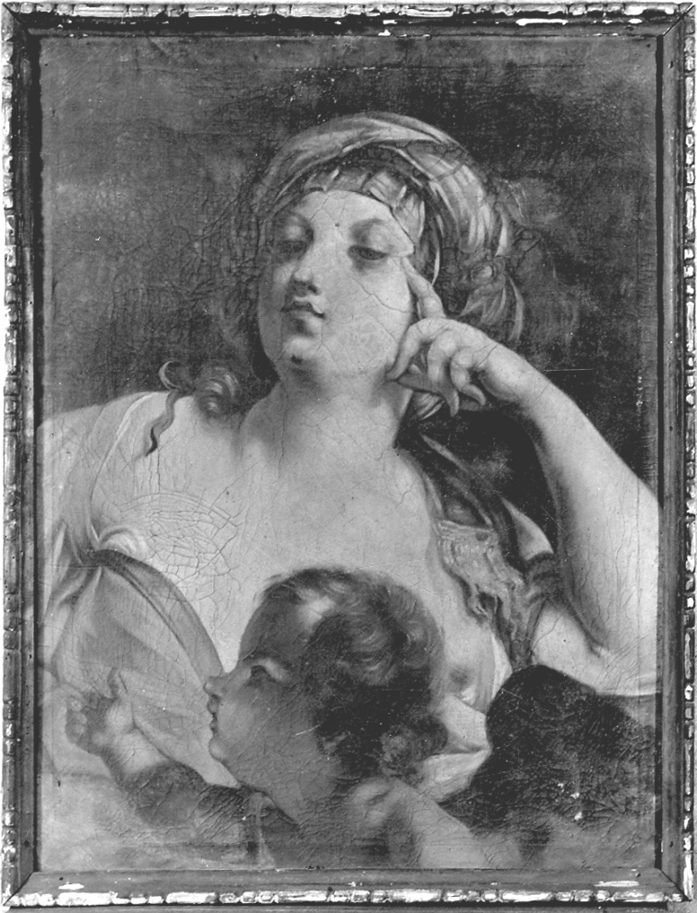 figura femminile con bambino (dipinto, opera isolata) - ambito piemontese (prima metà sec. XIX)