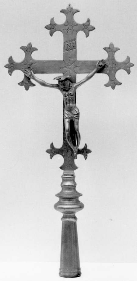 croce processionale, opera isolata - manifattura italiana (prima metà sec. XVII)