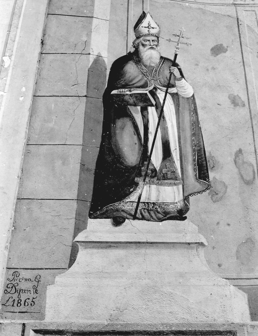 Sant'Ambrogio (dipinto, elemento d'insieme) di Piccina Giovanni (sec. XIX)