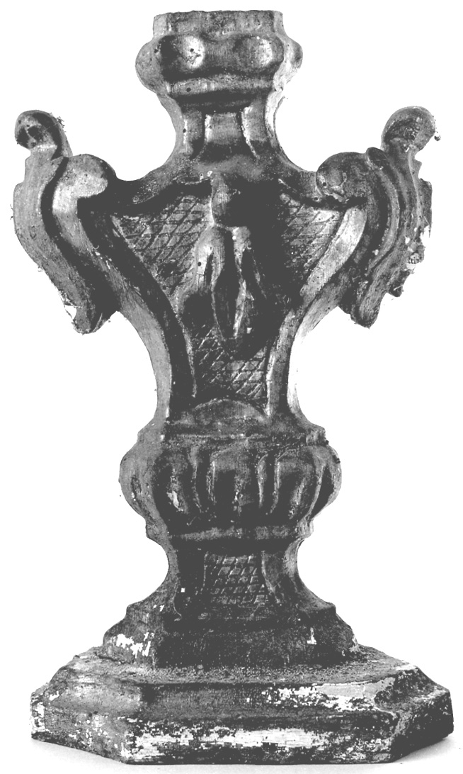 vaso d'altare per composizione floreale, serie - bottega della Valsesia (seconda metà sec. XVIII)