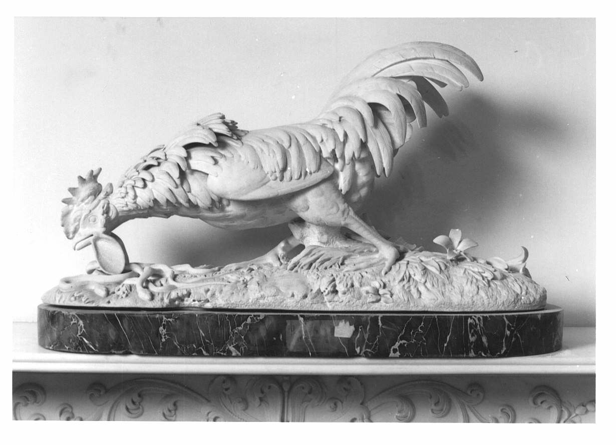 Gallo con alcuni serpi, gallo (scultura, opera isolata) di Fabbricotti Achille (sec. XIX)