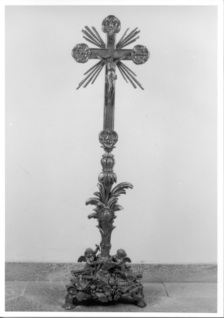 Cristo crocifisso (croce da tavolo, opera isolata) - produzione piemontese (ultimo quarto sec. XIX)