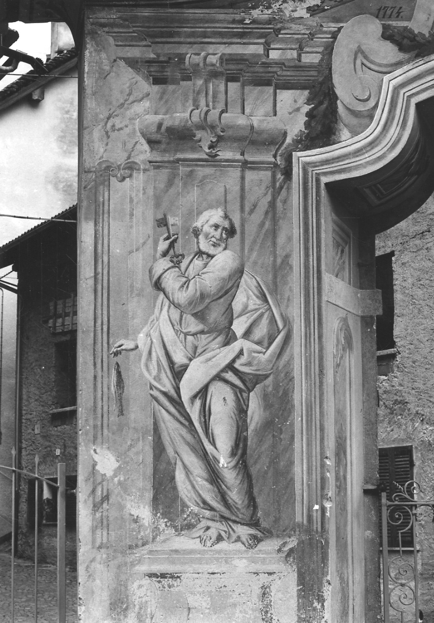 San Pietro Apostolo (dipinto, elemento d'insieme) di Arienta Giacomo, Longhetti Annibale, Piccina Giovanni (sec. XIX)