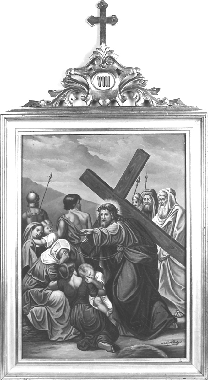stazione VIII: Gesù consola le donne di Gerusalemme (dipinto, elemento d'insieme) di Piccina Giovanni (seconda metà sec. XIX)