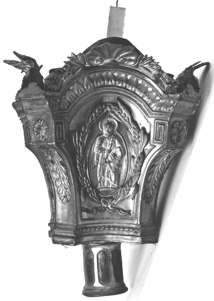 San Pietro Apostolo (emblema di confraternita, opera isolata) - bottega lombardo-piemontese (prima metà sec. XIX)