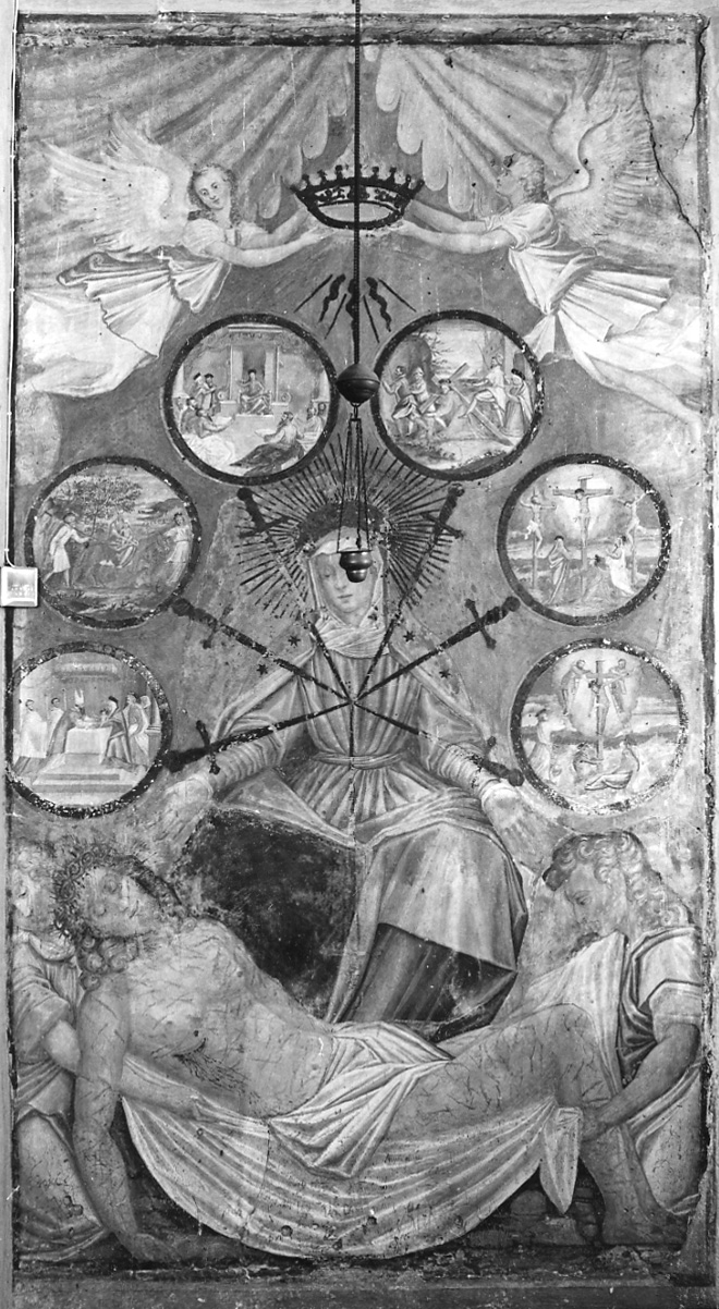 Madonna dei sette dolori (dipinto) - ambito della Valsesia (sec. XVI)