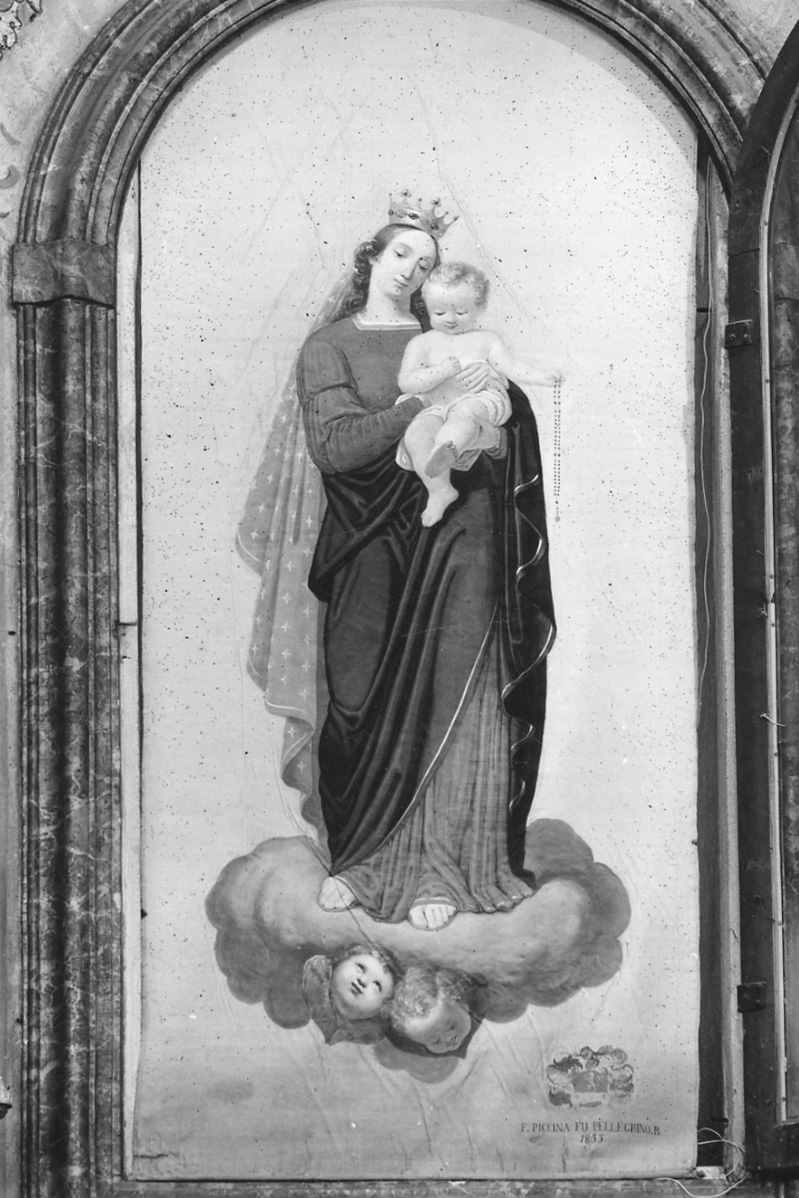 Madonna con Bambino (dipinto, opera isolata) - ambito piemontese (sec. XIX)