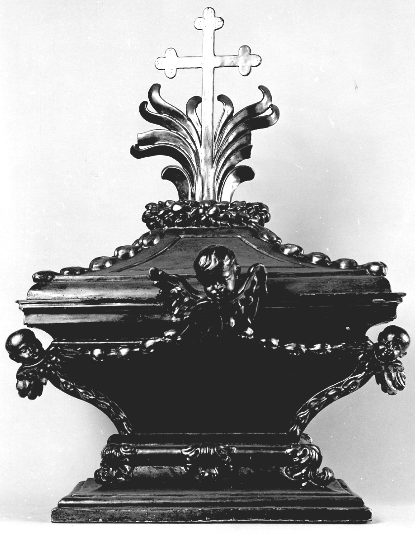 reliquiario a teca - a urna, opera isolata - bottega della Valsesia (seconda metà sec. XVIII)
