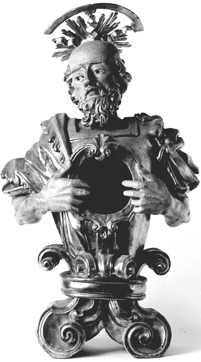 Santo martire (reliquiario - a busto, opera isolata) di D'Alberto Francesco Antonio (attribuito) (seconda metà sec. XVII)