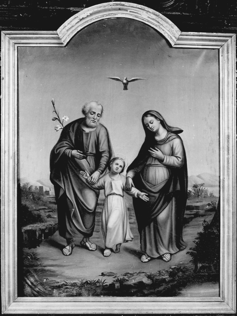 Sacra Famiglia (dipinto, opera isolata) - ambito piemontese (seconda metà sec. XIX)